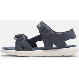 Timberland Sandale TIMBERLAND "PERKINS ROW BACKSTRAP SANDAL", Kinder, Gr. 33 (1,5), blau (dunkelblau, grün), Synthetik, Schuhe Sandale, mit Klettverschluß