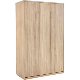 Priess Schrankbett PRIESS "Ancona", beige (struktureichefarben hell), H:211cm, Schrankbetten, mit Regal und LED-Beleuchtung