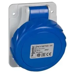 Schneider Electric PKY16F723 CEE Anbausteckdosen Schneidklemmen, 16A, 2p+E, 200-250 V AC