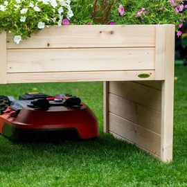 Dobar Mährobotergarage mit integriertem Pflanzkasten 79 x 73 x 56 cm