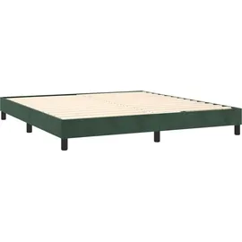 vidaXL Boxspringbett 180 x 200 cm Dunkelgrün
