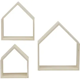Glorex  Design Rahmen Holz Häuser 3 Stück