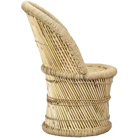 Marrakesch Orient & Mediterran Interior Boho style Gartensessel 42 x 43 x 76 cm beige 1 St.