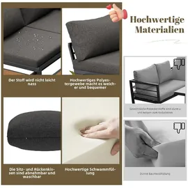 XDOVET Gartenlounge-Set 7-tlg. Grau