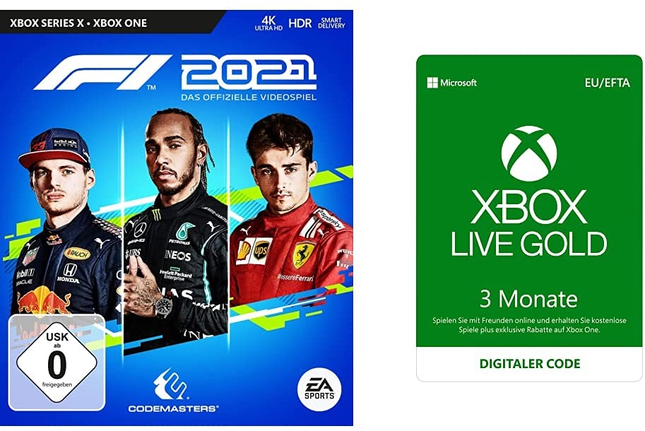 F1 2021 (inkl. kostenloser Xbox Series S/X Version) - [Xbox One] + Xbox Live Gold 3 Monate (Download Code)