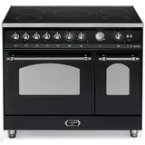 Lofra DOLCEVITA, Induktionsstandherd, Doppelbackofen, 90cm breit, RNMD 96 MFTE/ 5IF, Black, Chrome Finish - Schwarz