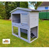 BruKa Kleintierstall Hasenstall KLOPFER Kleintiergehege Kaninchenstall Käfig Stall Gehege