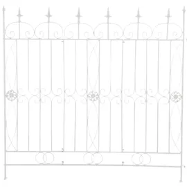 deluke Gartenzaun 124 x 116 cm Weiß/Eisen