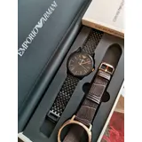 Emporio Armani AR80021 Wechselgehäuse und Armband, schwarzes Analoguhren-Set