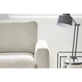 KAWOLA Ecksofa Cara Cord Recamiere links hellgrau