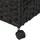 vidaXL Wäschekorb mit Rollen Schwarz 66x35x60 cm Rattan