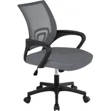 Yaheetech Chefsessel Kunststoff Dunkelgrau