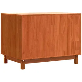 vidaXL Hundehütte Wachsbraun 100 x 70 x 70 cm Massives Kiefernholz