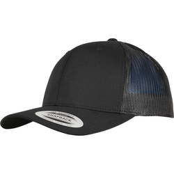 Flexfit Trucker Recycled Polyester Fabric Cap, black