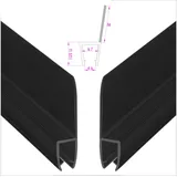 WITEN&NOCK 2er Set mit extra langer Dichtfahne Ersatzdichtung für Duschtür Gerade Glasstärke 5-6 mm Länge 100 Cm - Witen&nock