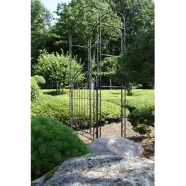 deluke Pforte DELHI mit Rosenbogen 215 x 115 cm Braun/Schwarz Stahl
