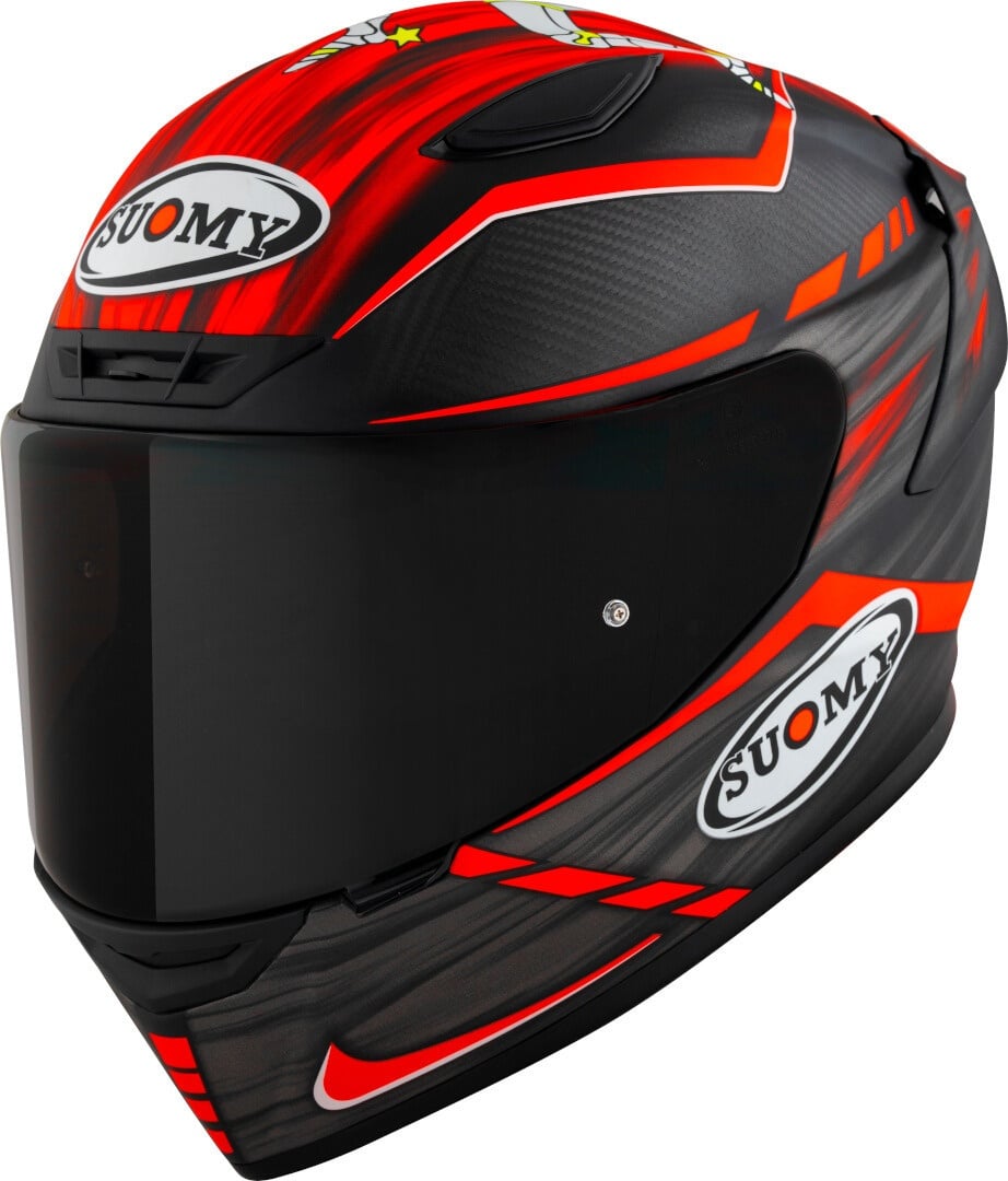 Suomy TX-Pro Johnson Replica E06 Helm, zwart-rood, XS Voorman