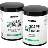 Arka CO2 Nachfüllset – ARKA mySCAPE-CO2 Refiller 2×600 g – Komponente A: Zitronensäure & B: Natron – passend für CO2-Düngesysteme im Aquarium – einfach dosierbar, ergiebig & sicher - Aquascaping