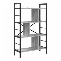 VidaXL Bücherregal 75 x 30 x 123,5 cm Grau