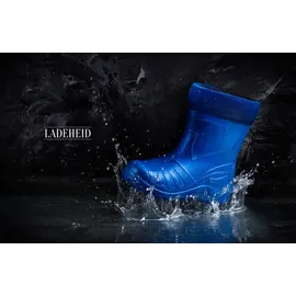 Ladeheid Gummistiefel Kinder federleichte und wasserdichte Eva Thermo Regenstiefel Gummistiefel gefüttert KL050 (Schwarz, 33 Eu) - 33