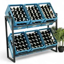 DanDiBo Ambiente Getränkekistenregal 100 x 82 x 32 cm Schwarz