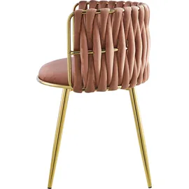 Kayoom Esszimmerstuhl Milla 125 Polyester rosa 2er-Set