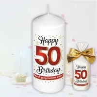 AV Andrea Verlag Geburtstagskerze zum 50. Geburtstag, - Für