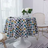 Runde Tischdecke Ahlsen, 150 Cm, Aus Baumwoll-leinen-mischgewebe, Schlichte Köper-tischdecke, Nordischer Stil, Fleckenabweisend, Knitterarm, Dekoration Für Küche, Esszimmer, Tisch (farbig, Durchmesser