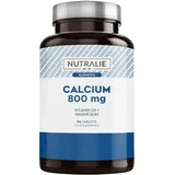 Calcium 800 mg mit Magnesium und Vitamin D | Erhaltung von Normalen Knochen, Zähnen und Muskeln mit hoher Absorption Kalzium, Magnesium und Vitamin D3 | 90 Tabletten Nutralie