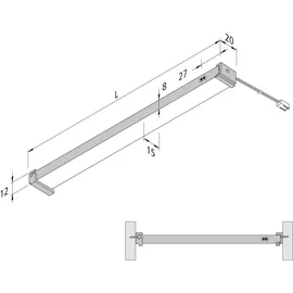 Hera LED-Schrankinnenleuchte 2 Aluminium opal HE-61001213501