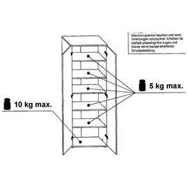 Interlink Mehrzweckschrank 70 x 34 x 190 cm Weiß