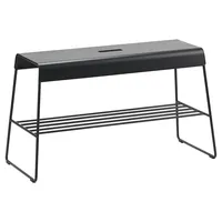 ZONE Denmark A-Bench Gartenbank schwarz mit Ablagebrett
