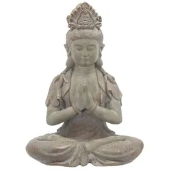 Deko Buddha , braun , Magnesia , Maße (cm): B: 37 H: 50 T: 19