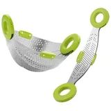 Goods+Gadgets Küchensieb Edelstahl Teleskop Sieb, (Seiher), zusammenklappbares Abtropsieb