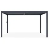 Cazeboo Pergola, Grau, Metall, Rechteckig, 304x218x304 cm, Sonnen- & Sichtschutz, Pavillons & Pergolas, Pergolas