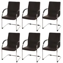 Proregal Konferenzstuhl Textil Braun 6er Set