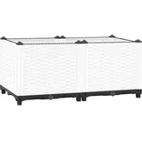furnicato Hochbeet 80 x 40 x 38 cm Weiß