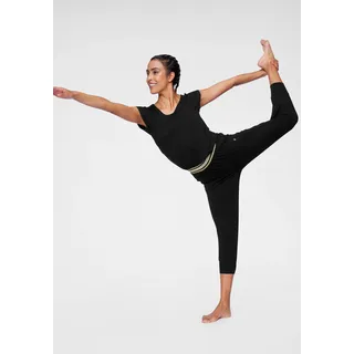 Ocean Sportswear Jumpsuit OCEAN SPORTSWEAR "Soulwear - Yoga & Relax Jumpsuit", Damen, Gr. 42, N-Gr, schwarz, Obermaterial: 56% Baumwolle, 38% Viskose, 6% Elasthan, sportlich, bequem 3/4-Länge, Kurzarm, Overalls, aus weicher Viskose-Mix-Qualität