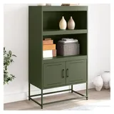 vidaXL Highboard Olivgrün 68,5x38,5x123,5 cm Stahl