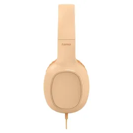Hama Kopfhörer Fun C, On-Ear, Mikrofon, einseitige Kabelführung, USB-C Orange