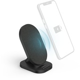 Hama Wireless Charger QI-FC10S-Fab 10W kabellose Smartphone-Ladestation schwarz (201685)