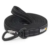 LIONTO Schleppleine für Hunde, reflektierend, 360° Metallkarabiner
