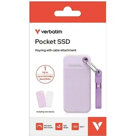 Verbatim Pocket SSD 1 TB USB 3,2 Gen 2 Lila 32322