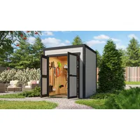 Weka Gartenhaus Batu 1) hellgrau