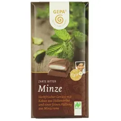 GEPA Zartbitter Minze Schokolade bio