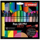 Stabilo Pen 68 MAX ARTY - 12er Pack - mit 12 verschiedenen Farben