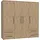 Die Möbelfundgrube Drehtürenschrank Mokkaris 206 x 200 x 59 cm Beige