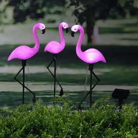 Hi Solarleuchte Kunststoff 9,0 cm 3er Set pink