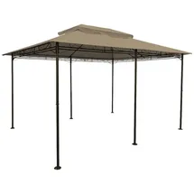 Spetebo Pavillon Cape Town - braun / 400 x 300 cm - Pavillondach mit Kaminabzug