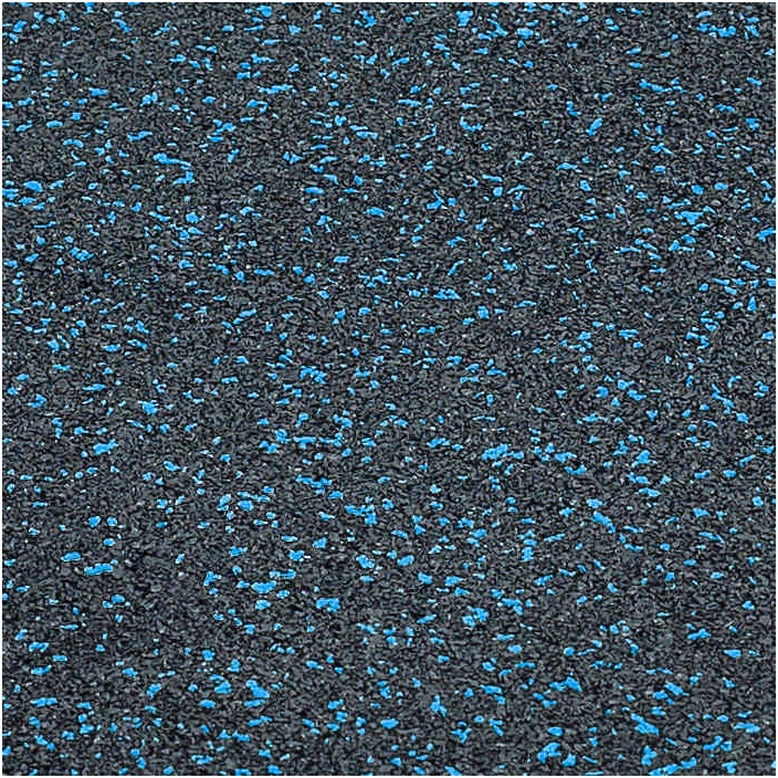 TRENDY SPORT Bodenmatte Rubber Interlocking Flooring Segura 1000 schwarz/blau 1,5 cm